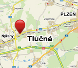 mapa Tlučná